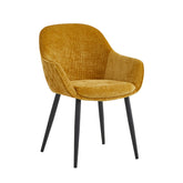 Metropol Dining Chair - Ochre Yellow Linen