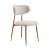 Nara Dining Chair - Beige - Beige Metal Legs