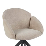 Nes Esszimmerstuhl – Beige – Bouclé Stoff