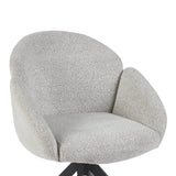 Nes Esszimmerstuhl – Ecru Bouclé-Stoff – Drehbar – 180° – Mit Return-Memory-Funktion