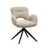 Olena Eetkamerstoel - Beige Boucle - Draaibaar - 180°