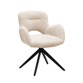 Olena Eetkamerstoel - Beige Chenille - Draaibaar - 180°
