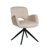 Olena Eetkamerstoel - Taupe Linnen - Draaibaar - 180°