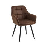 Oriana Eetkamerstoel - Bruin Microfiber
