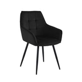 Oriana Dining Chair - Black Velvet