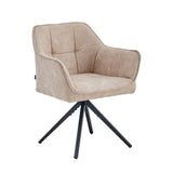 Pearl Eetkamerstoel - Beige Microfiber