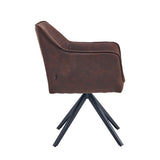 Pearl Eetkamerstoel - Bruin Microfiber