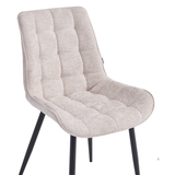 Quadra Eetkamerstoel - Beige Chenille