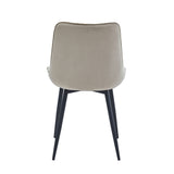 Quadra Sedia Da Pranzo - Velluto Beige
