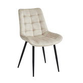 Quadra Eetkamerstoel - Beige Adore Velvet