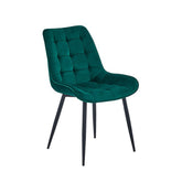 Quadra Dining Chair - Green Velvet