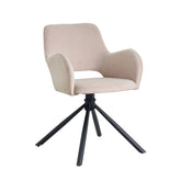 Roma Esszimmerstuhl - Beigefarbener Samt