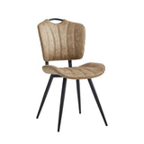 Rondo Eetkamerstoel - Beige Microfiber