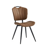 Rondo Dining Chair - Cognac Faux Leather