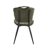 Rondo Eetkamerstoel - Groen Microfiber