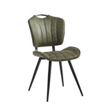 Rondo Eetkamerstoel - Groen Microfiber
