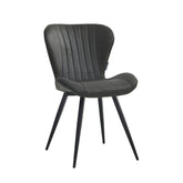 Star Esszimmerstuhl - Anthrazitfarbene Mikrofaser