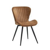 Star Dining Chair - Cognac Microfiber