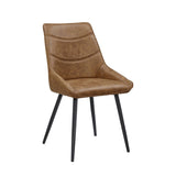 Svenski Eetkamerstoel - Cognac Microfiber