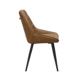 Svenski Eetkamerstoel - Cognac Microfiber