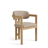 Tokyo Dining Chair - Taupe - Beige Metal Legs