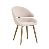 Torino Esszimmerstuhl - Beigefarbener Samt