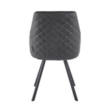 Twisty Eetkamerstoel - Antraciet Microfiber