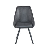 Twisty Eetkamerstoel - Antraciet Microfiber