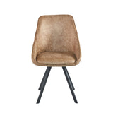 Twisty Eetkamerstoel - Beige Microfiber