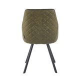 Twisty Eetkamerstoel - Groen Microfiber