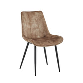 Verta Eetkamerstoel - Taupe Adore Velvet