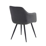 Chaise de salle à manger Verto - Microfibre anthracite