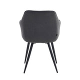 Chaise de salle à manger Verto - Microfibre anthracite