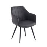 Chaise de salle à manger Verto - Microfibre anthracite