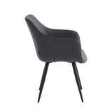 Chaise de salle à manger Verto - Microfibre anthracite