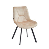 Zera Esszimmerstuhl - Beige Adore Samt
