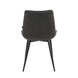Zerda Eetkamerstoel - Antraciet Microfiber