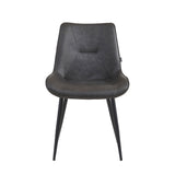 Zerda Eetkamerstoel - Antraciet Microfiber