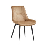 Zerda Eetkamerstoel - Beige Microfiber