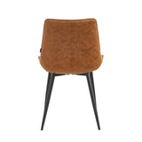 Zerda Eetkamerstoel - Cognac Microfiber