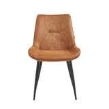 Zerda Eetkamerstoel - Cognac Microfiber