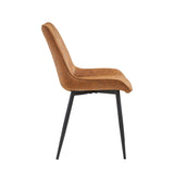 Zerda Eetkamerstoel - Cognac Microfiber