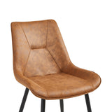 Zerda Eetkamerstoel - Cognac Microfiber