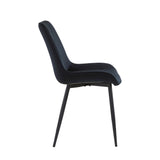 Zerda Dining Chair - Black Velvet
