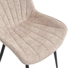 Lesedi Eetkamerstoel - Taupe Chenille Stof