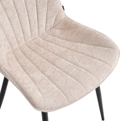Lesedi Eetkamerstoel - Beige Chenille Stof