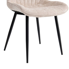 Lesedi Eetkamerstoel - Beige Chenille Stof