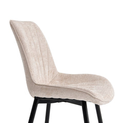 Lesedi Eetkamerstoel - Beige Chenille Stof