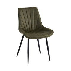 Lesedi Eetkamerstoel - Groen Microfiber