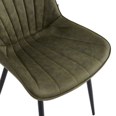 Lesedi Eetkamerstoel - Groen Microfiber